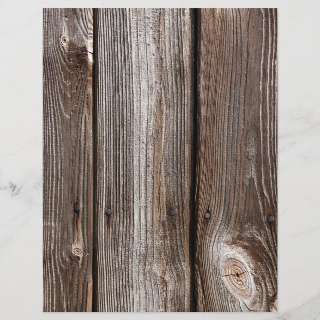 Rustic Wood Grain Scrapbook Paper (Front)