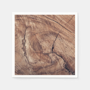 Rustic Wood Grain Texture Design Napkin