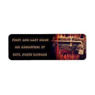 Rustic wood grain with antique brass lock