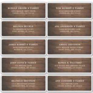 Rustic Wood Grange Mariage Nom d'hôte Étiquette de