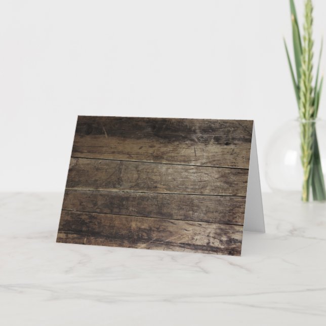 Rustic Wood Greeting Card (Front)