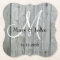 Rustic Wood Grey Wedding Monogram