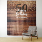 Rustic Wood Happy Birthday Year Photo Backdrop