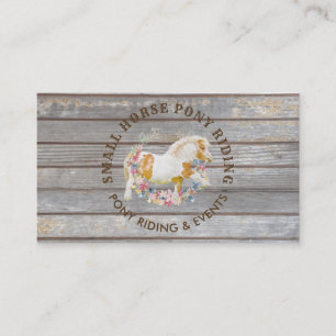 Rustic Wood Horse Ride train breed Equestrian Business Card