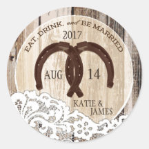Rustic Wood Lace Horseshoe Country Wedding