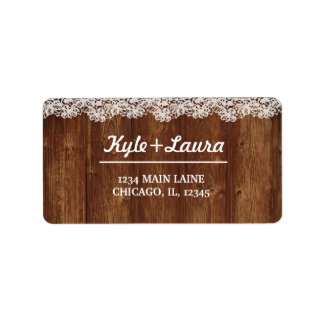 Rustic Wood Lace Label