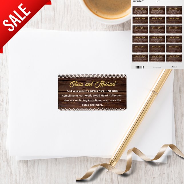 Rustic Wood Lace To Match Our Hearts Collection Label (Creator Uploaded)