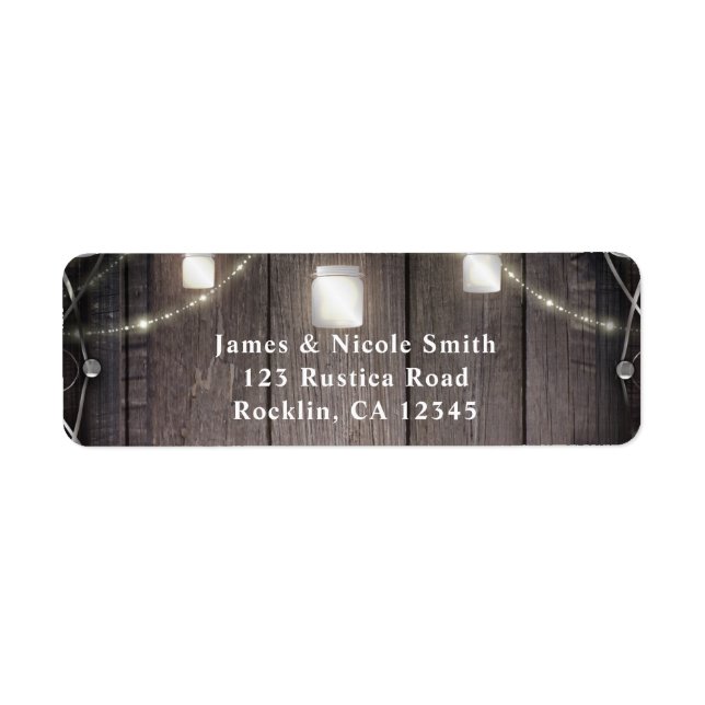 Rustic Wood Lights & Mason Jars Flourish Wedding (Front)