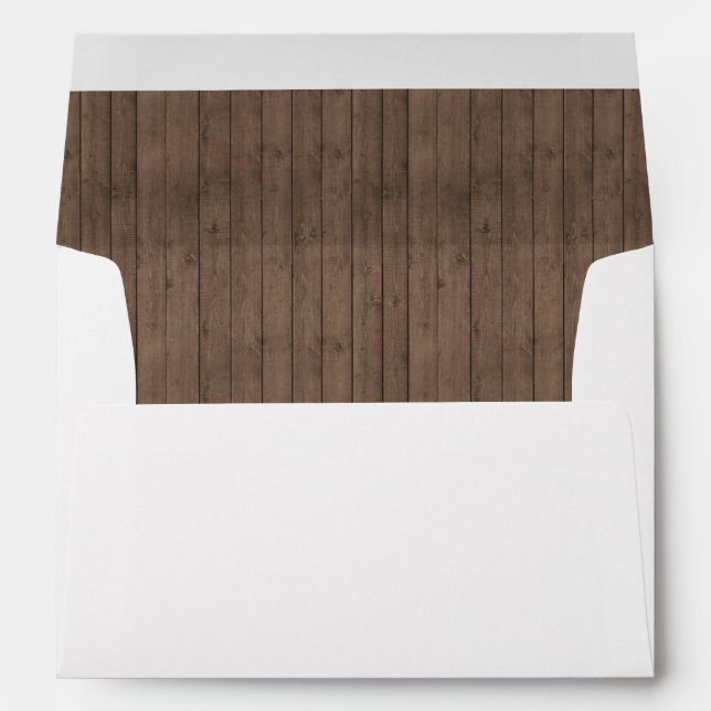 Rustic Wood Liner Invitation Envelope (Back (Bottom))