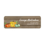 Rustic Wood Little Pumpkin Halloween Address<br><div class="desc">Rustic Wood Little Pumpkin Halloween Address Label. For further customization,  please click the "Customize it" button and use our design tool to modify this template.</div>