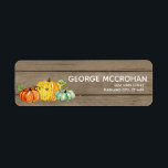 Rustic Wood Little Pumpkin Halloween Address<br><div class="desc">Rustic Wood Little Pumpkin Halloween Address Label. For further customization,  please click the "Customize it" button and use our design tool to modify this template.</div>
