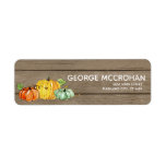 Rustic Wood Little Pumpkin Halloween Address<br><div class="desc">Rustic Wood Little Pumpkin Halloween Address Label. For further customization,  please click the "Customize it" button and use our design tool to modify this template.</div>