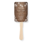 Rustic Wood Mason Jar String Light Wedding Program