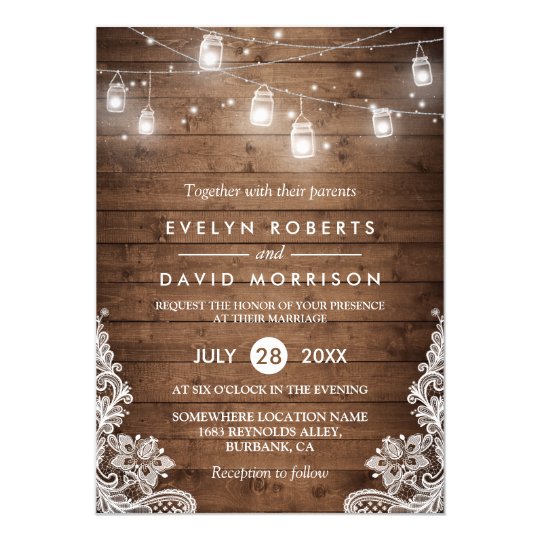 wedding invitation rustic