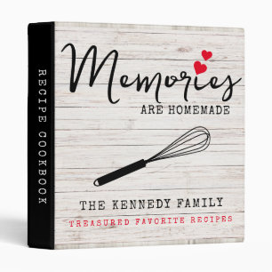 Rustic Wood Memories are Homemade Recipe Cookbook Binder