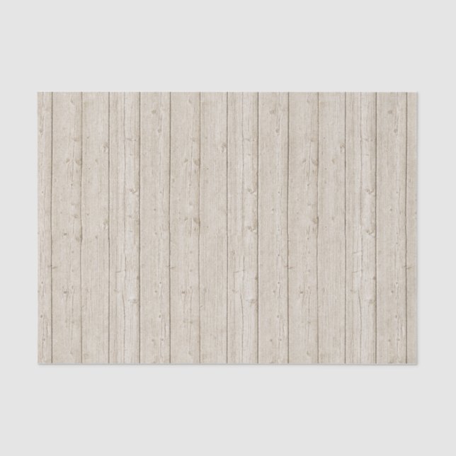 Rustic Wood Natural Pallet Boards Bohemian Tissue Paper (Front)