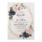 Rustic Wood Navy Blue Blush Pink Geometric Wedding