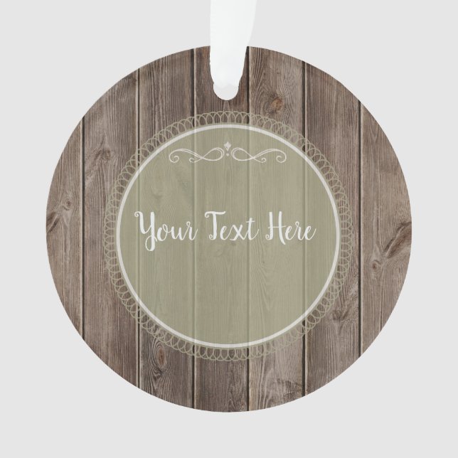 Rustic Wood Ornament (Front)