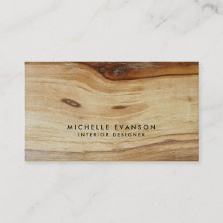 Rustic Wood Pattern Professional Nature Business Card