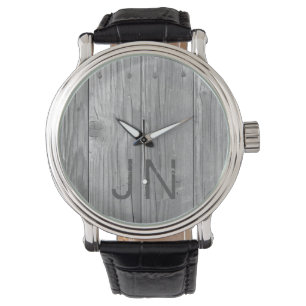 Rustic Wood Personalized Men's Watch