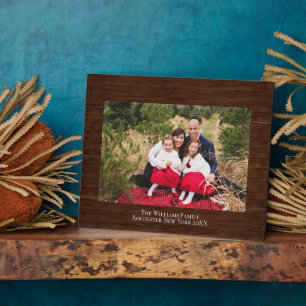 Rustic Wood Personalized Name Photo 8x10 Plaque