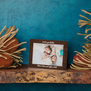 Rustic Wood Personalized Name Photo Plaque