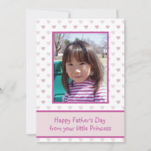 Rustic Wood Personalized Photo Fathers Day   Holiday Card