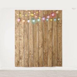 Rustic Wood Photo Backdrop Tapestry