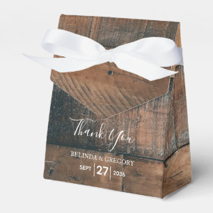 Rustic Wood Photo Wedding  Favor Box