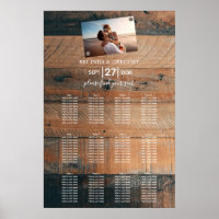 Rustic Wood Photo Wedding Seating Chart