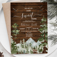 Rustic Wood Pine Tree Housewarming Sweet Home