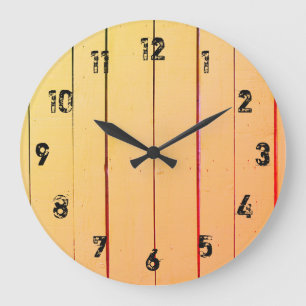 Rustic Wood Planks Large Clock
