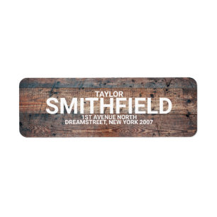 Rustic Wood Return Address