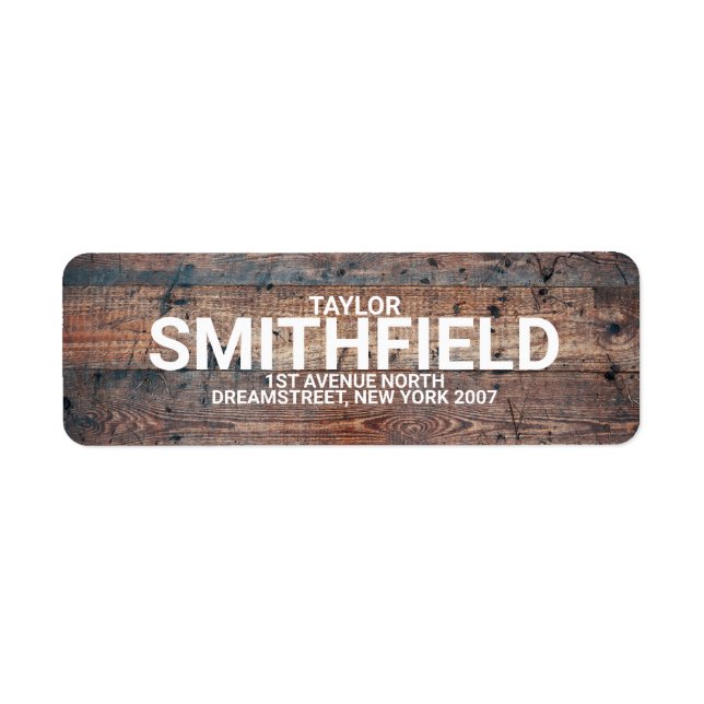Rustic Wood Return Address (Front)