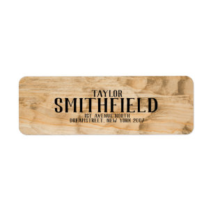 Rustic Wood Return Address Label