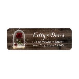 Rustic Wood Rose Verre Dome Fairytale Adresse