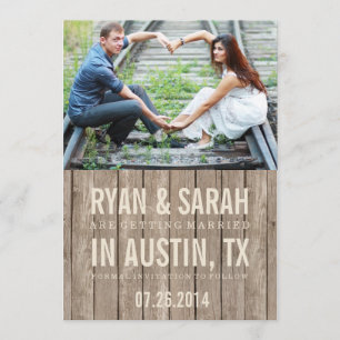 RUSTIC WOOD SAVE THE DATES SAVE THE DATE