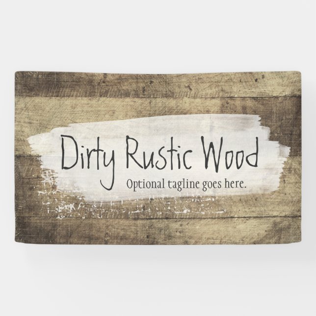 Rustic Wood Shabby Grunge Vintage Boards Banner (Horizontal)