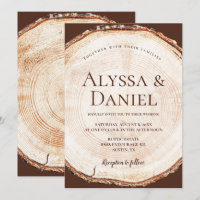 Rustic Wood Slice Wedding Woodland Tree Custom