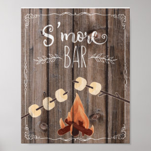 rustic wood s'more part wedding sign print