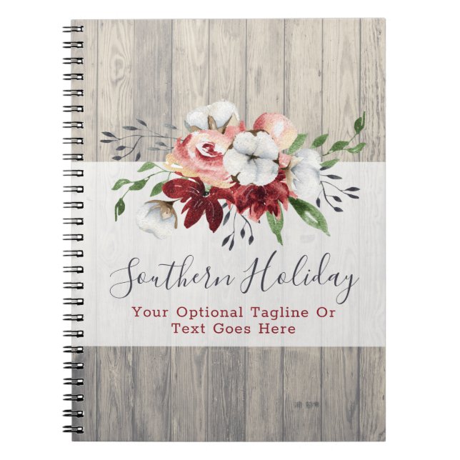 Rustic Wood & Southern Country Cotton Journal (Devant)