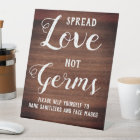 Rustic Wood Spread Love Not Germs Wedding 