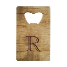 Rustic Wood Stainless Steel Bottle Opener