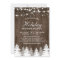 Rustic Wood String Light Pines Tree Holiday Party