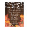 Rustic wood string lights pumpkin save the date