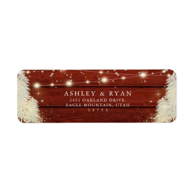 Rustic Wood | String Lights | Trees Wedding  (Front)