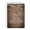 Rustic Wood String Lights Wedding QR Code RSVP