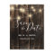 Rustic Wood String Lights Wedding Save The Date
