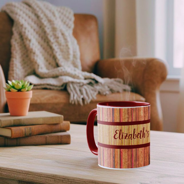 Rustic Wood Striped Mug (Creator Uploaded)