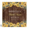 Rustic Wood Sunflower Bridal Shower Recipe Binder